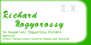 richard mogyorossy business card